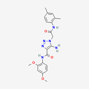molecular formula C21H24N6O4 B2418104 5-amino-N-(2,4-dimethoxyphenyl)-1-{[(2,4-dimethylphenyl)carbamoyl]methyl}-1H-1,2,3-triazole-4-carboxamide CAS No. 899214-66-5