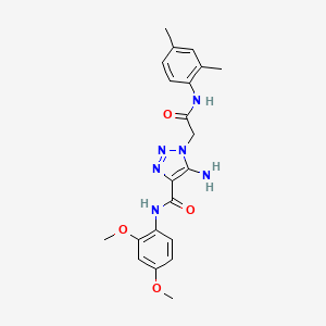 molecular formula C21H24N6O4 B2418104 5-氨基-N-(2,4-二甲氧基苯基)-1-(2-((2,4-二甲基苯基)氨基)-2-氧代乙基)-1H-1,2,3-三唑-4-甲酰胺 CAS No. 899214-66-5