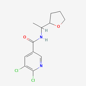 molecular formula C12H14Cl2N2O2 B2418106 5,6-dichloro-N-[1-(oxolan-2-yl)ethyl]pyridine-3-carboxamide CAS No. 1153440-14-2