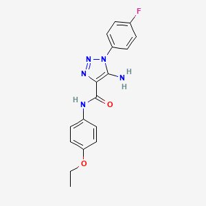 molecular formula C17H16FN5O2 B2418107 5-氨基-N-(4-乙氧苯基)-1-(4-氟苯基)-1H-1,2,3-三唑-4-甲酰胺 CAS No. 951902-83-3