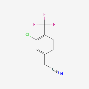 molecular formula C9H5ClF3N B2418110 3-Chloro-4-(trifluoromethyl)phenylacetonitrile CAS No. 1000530-58-4; 22902-81-4