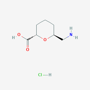 (2S,6S)-6-(Aminomethyl)oxane-2-carboxylic acid;hydrochloride