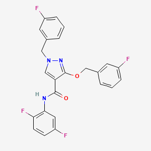 N-(2,5-difluorophenyl)-1-(3-fluorobenzyl)-3-((3-fluorobenzyl)oxy)-1H-pyrazole-4-carboxamide