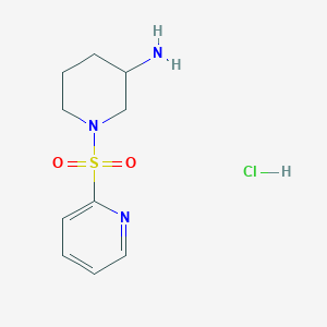 molecular formula C10H16ClN3O2S B2418118 1-(Pyridin-2-ylsulfonyl)piperidin-3-amine hydrochloride CAS No. 1353986-18-1