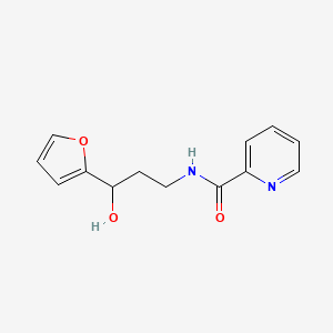 molecular formula C13H14N2O3 B2418137 N-[3-(FURAN-2-YL)-3-HYDROXYPROPYL]PYRIDINE-2-CARBOXAMIDE CAS No. 1421525-80-5