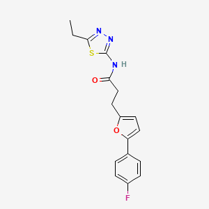molecular formula C17H16FN3O2S B2418177 N-(5-ethyl-1,3,4-thiadiazol-2-yl)-3-[5-(4-fluorophenyl)furan-2-yl]propanamide CAS No. 950269-50-8