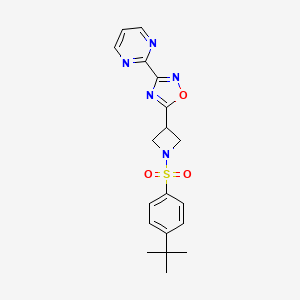 5-(1-((4-(Tert-butyl)phenyl)sulfonyl)azetidin-3-yl)-3-(pyrimidin-2-yl)-1,2,4-oxadiazole