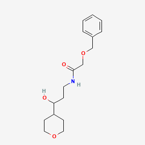 2-(benzyloxy)-N-(3-hydroxy-3-(tetrahydro-2H-pyran-4-yl)propyl)acetamide