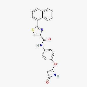 2-Naphthalen-1-yl-N-[4-(4-oxoazetidin-2-yl)oxyphenyl]-1,3-thiazole-4-carboxamide