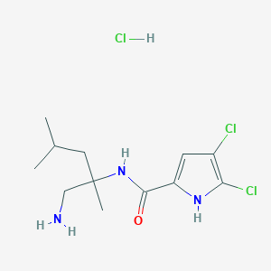 N-(1-amino-2,4-dimethylpentan-2-yl)-4,5-dichloro-1H-pyrrole-2-carboxamide hydrochloride