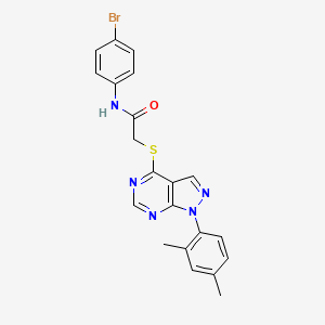 molecular formula C21H18BrN5OS B2418199 N-(4-bromophenyl)-2-((1-(2,4-dimethylphenyl)-1H-pyrazolo[3,4-d]pyrimidin-4-yl)thio)acetamide CAS No. 893931-59-4