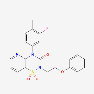 4-(3-fluoro-4-methylphenyl)-2-(2-phenoxyethyl)-2H-pyrido[2,3-e][1,2,4]thiadiazin-3(4H)-one 1,1-dioxide