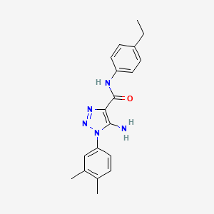 5-amino-1-(3,4-dimethylphenyl)-N-(4-ethylphenyl)-1H-1,2,3-triazole-4-carboxamide