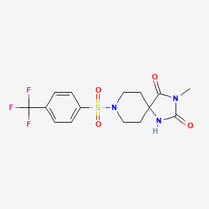 3-Methyl-8-((4-(trifluoromethyl)phenyl)sulfonyl)-1,3,8-triazaspiro[4.5]decane-2,4-dione