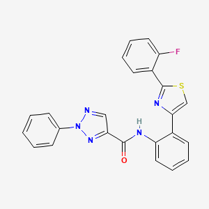 molecular formula C24H16FN5OS B2418260 N-(2-(2-(2-fluorophenyl)thiazol-4-yl)phenyl)-2-phenyl-2H-1,2,3-triazole-4-carboxamide CAS No. 1797160-84-9