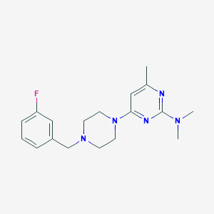 4-{4-[(3-fluorophenyl)methyl]piperazin-1-yl}-N,N,6-trimethylpyrimidin-2-amine