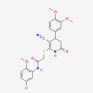 N-(5-chloro-2-methoxyphenyl)-2-{[3-cyano-4-(3,4-dimethoxyphenyl)-6-hydroxy-4,5-dihydropyridin-2-yl]sulfanyl}acetamide