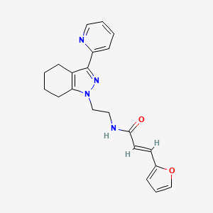 (E)-3-(furan-2-yl)-N-(2-(3-(pyridin-2-yl)-4,5,6,7-tetrahydro-1H-indazol-1-yl)ethyl)acrylamide