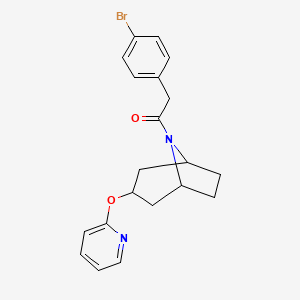 2-(4-bromophenyl)-1-((1R,3s,5S)-3-(pyridin-2-yloxy)-8-azabicyclo[3.2.1]octan-8-yl)ethanone