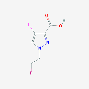 molecular formula C6H6FIN2O2 B2418274 1-(2-Fluoroethyl)-4-iodo-1H-pyrazole-3-carboxylic acid CAS No. 1429418-56-3