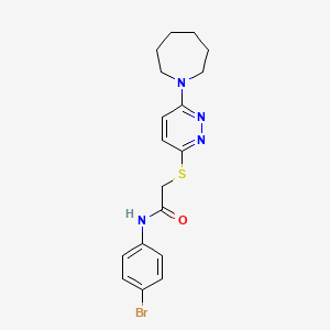 molecular formula C18H21BrN4OS B2418275 2-((6-(azepan-1-yl)pyridazin-3-yl)thio)-N-(4-bromophenyl)acetamide CAS No. 1251597-46-2