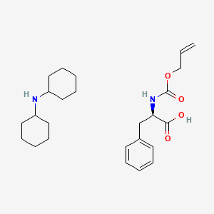 molecular formula C13H15NO4 B2418286 N-cyclohexylcyclohexanamine;(2R)-3-phenyl-2-(prop-2-enoxycarbonylamino)propanoic acid CAS No. 1217478-96-0