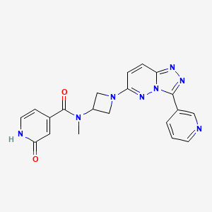 molecular formula C20H18N8O2 B2418296 N-Methyl-2-oxo-N-[1-(3-pyridin-3-yl-[1,2,4]triazolo[4,3-b]pyridazin-6-yl)azetidin-3-yl]-1H-pyridine-4-carboxamide CAS No. 2379970-63-3