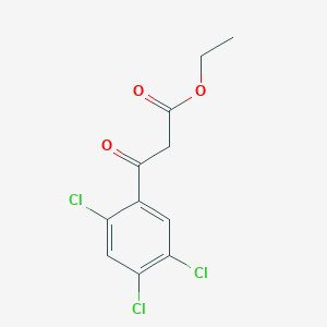 molecular formula C11H9Cl3O3 B2418302 Ethyl 3-oxo-3-(2,4,5-trichlorophenyl)propanoate CAS No. 63131-33-9