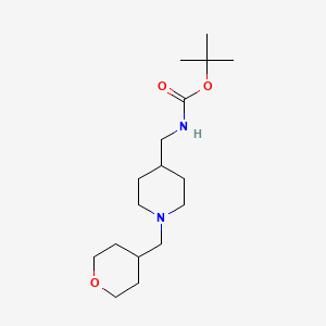 molecular formula C17H32N2O3 B2418313 tert-Butyl 1-[(tetrahydro-2H-pyran-4-ylmethyl)piperidin-4-yl]methylcarbamate CAS No. 935696-99-4