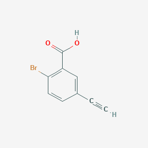 molecular formula C9H5BrO2 B2418329 2-Bromo-5-ethynylbenzoic acid CAS No. 1852474-03-3