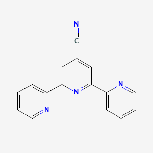 molecular formula C16H10N4 B2418368 6-(Pyridin-2-yl)-[2,2'-bipyridine]-4-carbonitrile CAS No. 81874-54-6