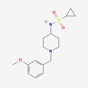 molecular formula C16H24N2O3S B2418370 N-{1-[(3-methoxyphenyl)methyl]piperidin-4-yl}cyclopropanesulfonamide CAS No. 2415509-42-9