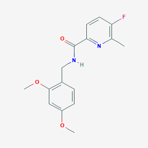 molecular formula C16H17FN2O3 B2418373 N-[(2,4-Dimethoxyphenyl)methyl]-5-fluoro-6-methylpyridine-2-carboxamide CAS No. 2415509-85-0