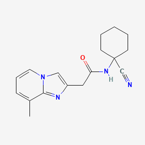molecular formula C17H20N4O B2418380 N-(1-cyanocyclohexyl)-2-{8-methylimidazo[1,2-a]pyridin-2-yl}acetamide CAS No. 1355708-55-2