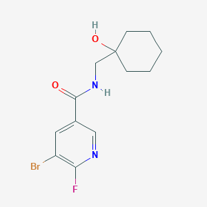 molecular formula C13H16BrFN2O2 B2418477 5-bromo-6-fluoro-N-[(1-hydroxycyclohexyl)methyl]pyridine-3-carboxamide CAS No. 2094211-21-7