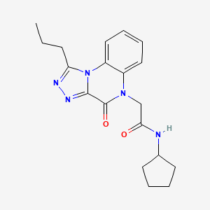 N-cyclopentyl-2-(4-oxo-1-propyl-[1,2,4]triazolo[4,3-a]quinoxalin-5(4H)-yl)acetamide