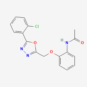 molecular formula C17H14ClN3O3 B2418496 N-(2-{[5-(2-chlorophenyl)-1,3,4-oxadiazol-2-yl]methoxy}phenyl)acetamide CAS No. 853752-01-9