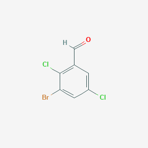 molecular formula C7H3BrCl2O B2418497 3-Bromo-2,5-dichlorobenzaldehyde CAS No. 1823608-01-0