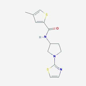 molecular formula C13H15N3OS2 B2418498 4-methyl-N-[1-(1,3-thiazol-2-yl)pyrrolidin-3-yl]thiophene-2-carboxamide CAS No. 1795494-37-9