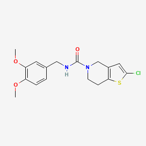 2-chloro-N-(3,4-dimethoxybenzyl)-6,7-dihydrothieno[3,2-c]pyridine-5(4H)-carboxamide