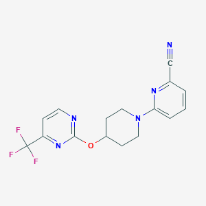 6-[4-[4-(Trifluoromethyl)pyrimidin-2-yl]oxypiperidin-1-yl]pyridine-2-carbonitrile