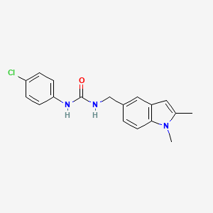 1-(4-Chlorophenyl)-3-[(1,2-dimethylindol-5-yl)methyl]urea