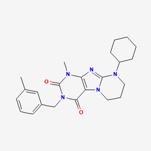 9-cyclohexyl-1-methyl-3-[(3-methylphenyl)methyl]-7,8-dihydro-6H-purino[7,8-a]pyrimidine-2,4-dione