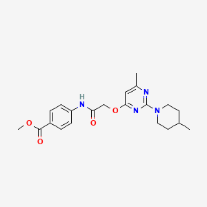 Methyl 4-[({[6-methyl-2-(4-methylpiperidin-1-yl)pyrimidin-4-yl]oxy}acetyl)amino]benzoate