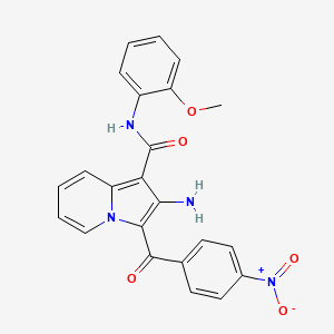 2-amino-N-(2-methoxyphenyl)-3-(4-nitrobenzoyl)indolizine-1-carboxamide