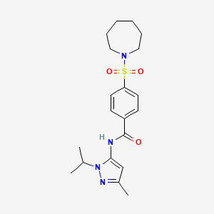 4-(azepan-1-ylsulfonyl)-N-(1-isopropyl-3-methyl-1H-pyrazol-5-yl)benzamide