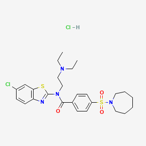 4-(azepan-1-ylsulfonyl)-N-(6-chlorobenzo[d]thiazol-2-yl)-N-(2-(diethylamino)ethyl)benzamide hydrochloride