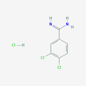 molecular formula C7H7Cl3N2 B2418589 3,4-Dichlorobenzene-1-carboximidamide hydrochloride CAS No. 50292-25-6