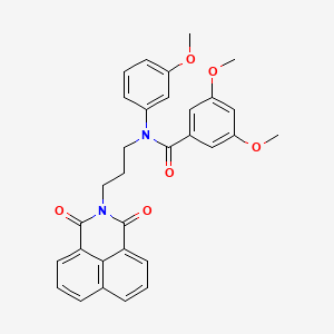 molecular formula C31H28N2O6 B2418616 N-(3-(1,3-dioxo-1H-benzo[de]isoquinolin-2(3H)-yl)propyl)-3,5-dimethoxy-N-(3-methoxyphenyl)benzamide CAS No. 317375-84-1