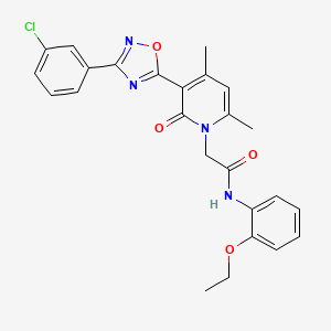 2-(3-(3-(3-chlorophenyl)-1,2,4-oxadiazol-5-yl)-4,6-dimethyl-2-oxopyridin-1(2H)-yl)-N-(2-ethoxyphenyl)acetamide